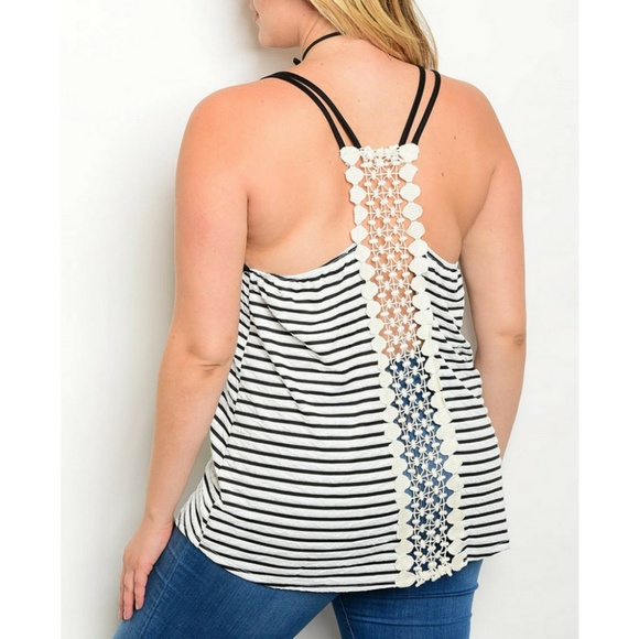 Banabee Tops - Ivory Black Plus Size Top {Banabee}